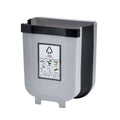 9L Kitchen Wall Mounted Foldable Waste Bin Hanging Trash Can Collapsible - Brown V563-75191
