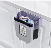 9L Kitchen Wall Mounted Foldable Waste Bin Hanging Trash Can Collapsible - Brown V563-75191