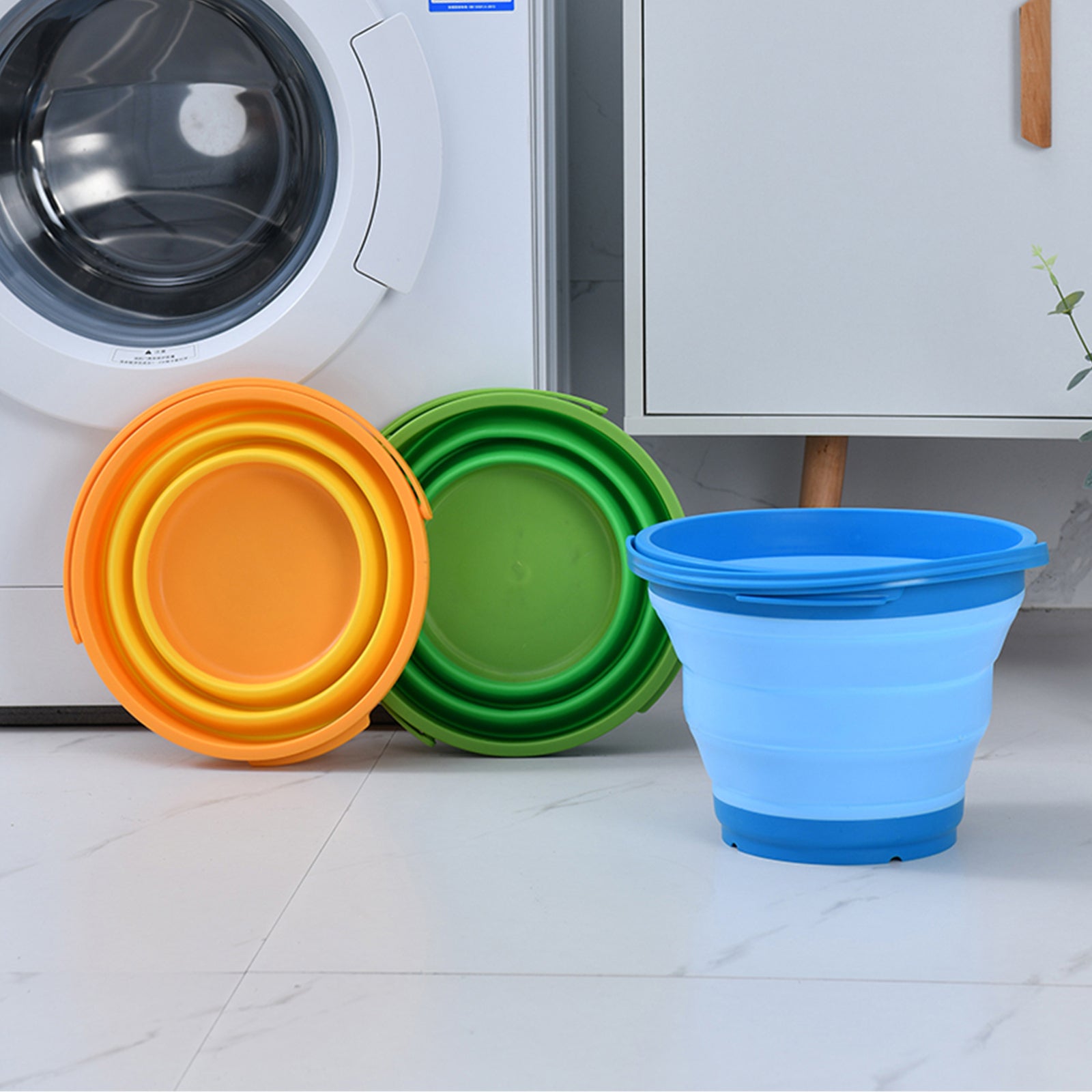 7 Litre Foldable Collapsible Silicone Bucket for Home/Hiking/Camping/Fishing - Blue V563-75192-BLUE