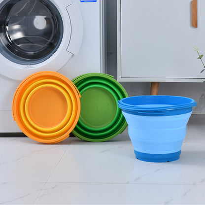 7 Litre Foldable Collapsible Silicone Bucket for Home/Hiking/Camping/Fishing - Blue V563-75192-BLUE