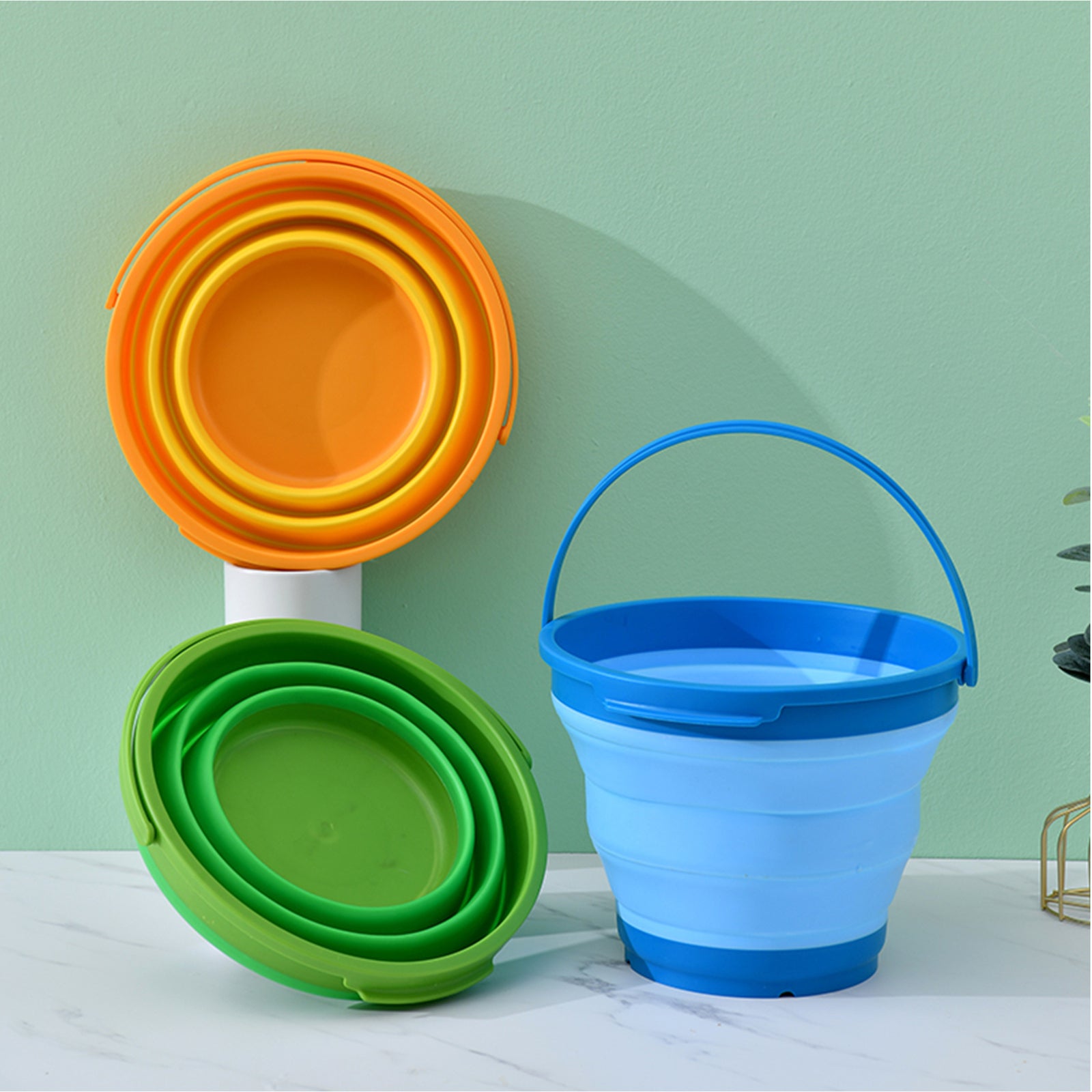 7 Litre Foldable Collapsible Silicone Bucket for Home/Hiking/Camping/Fishing - Blue V563-75192-BLUE