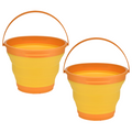 2x 7L Foldable Collapsible Silicone Bucket for Hiking/Camping/Fishing - Orange V563-75192-ORANGE-2X