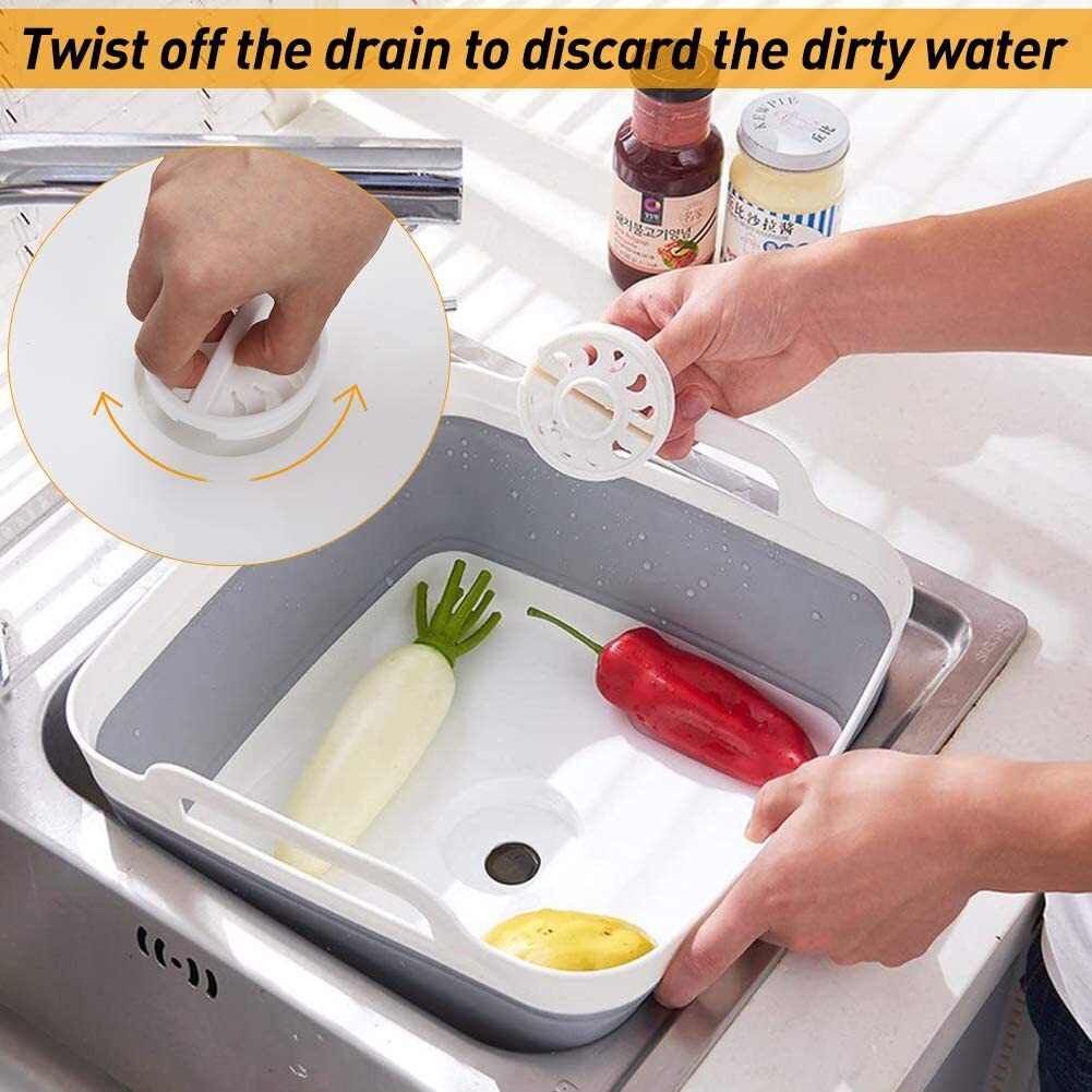 Collapsible Strainer Foldable Fruit Veggies Wash Colander Travel Storage Basket V563-75193