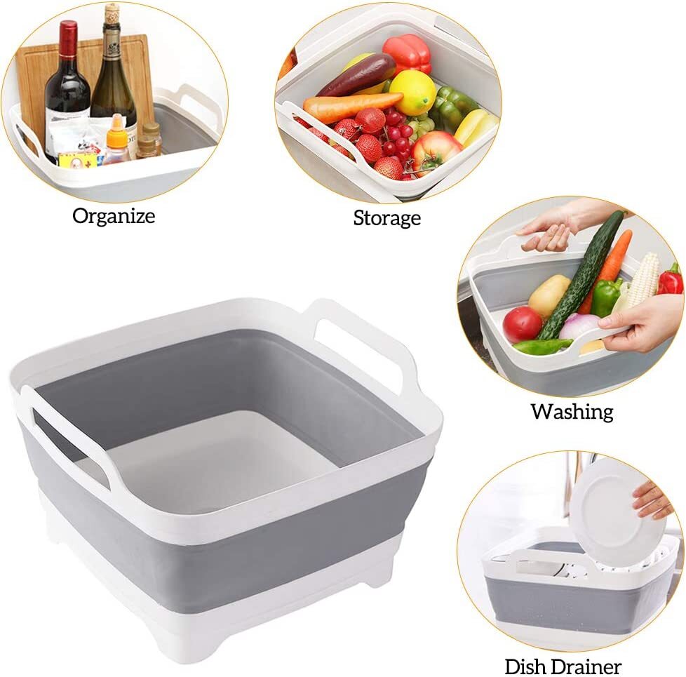 Collapsible Strainer Foldable Fruit Veggies Wash Colander Travel Storage Basket V563-75193