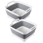2x Collapsible Strainer Foldable Fruit Veggies Wash Colander Storage Basket V563-75193-2X
