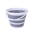 10 Litre Foldable Collapsible Bucket Silicone for Home/Hiking/Camping/Fishing - Grey/White V563-75197