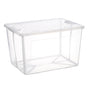 57 Litre Collapsible Modular Clear Foldable Storage Box with Lid Plastic Tub V563-75200