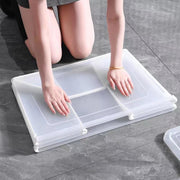 57 Litre Collapsible Modular Clear Foldable Storage Box with Lid Plastic Tub V563-75200