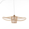 Elysian Breeze Natural Hand-Woven Bamboo Wide Brim Pendant Lamp V563-75231