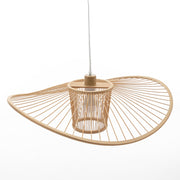 Elysian Breeze Natural Hand-Woven Bamboo Wide Brim Pendant Lamp V563-75231