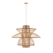 Aurora Natural Hand-Woven Bamboo 3-Layer Pendant Lamp Light V563-75233