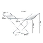 Electric Airer Heated Foldable Clothes Dryer Drying Indoor Folding Rack V563-75240