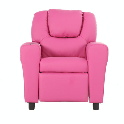 Oliver Kids Recliner Chair Sofa Children Lounge Couch PU Armchair - Pink V563-75609-PINK
