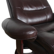 Julio Faux Leather Premium Reclining Lounge Arm Chair w/ Ottoman Swivel Sofa V563-75626