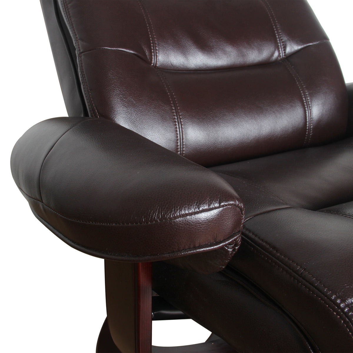 Julio Faux Leather Premium Reclining Lounge Arm Chair w/ Ottoman Swivel Sofa V563-75626