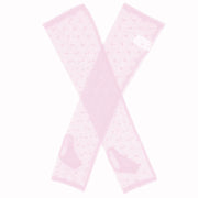 Dents Womens Long Below-Elbow Tulle Flock Dot Fingerless Mittens Gloves - Pink V563-76-0037-PINK