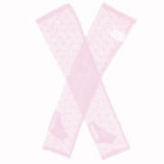 Dents Womens Long Below-Elbow Tulle Flock Dot Fingerless Mittens Gloves - Pink V563-76-0037-PINK