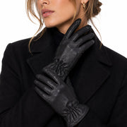Womens Premium Kangaroo Leather Gloves 100% Wool Lined Winter Warm - Black - Large