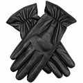 Womens Premium Kangaroo Leather Gloves 100% Wool Lined Winter Warm - Black - Small