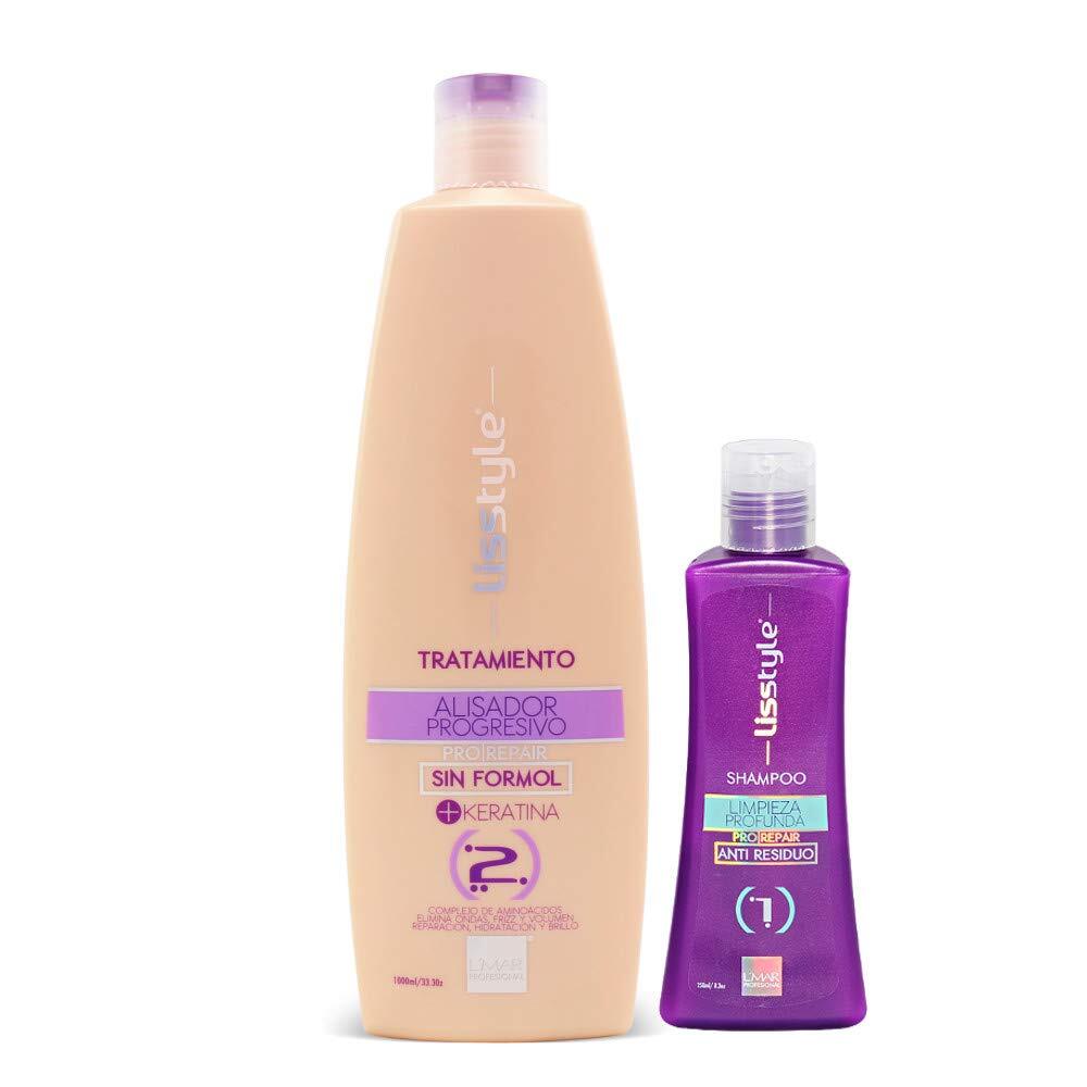 L'mar Lisstyle Alisador Pro-Repair 2-Step Keratin Hair Straightening Treatment Kit V563-7707286577129
