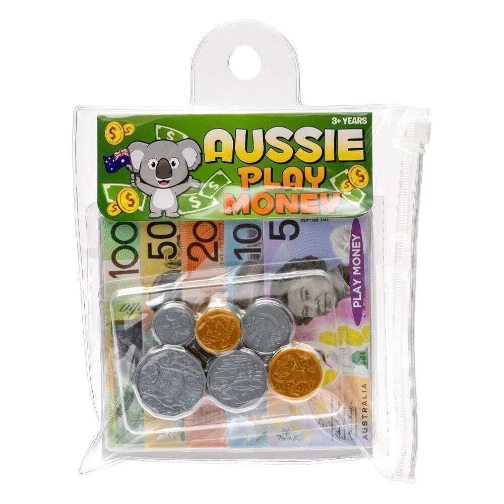 44pcs Australian Play Money Coins & Notes Maths Pretend Shopping V563-784-20101