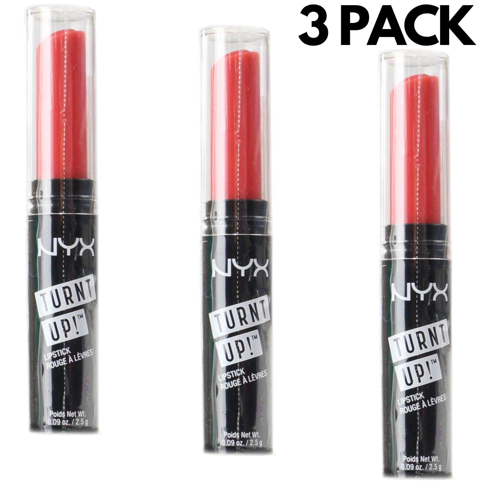3pcs Nyx Professional Makeup 2.5g Turnt Up Lipstick - 14 Rags To Riches V563-800897050498-3PCS