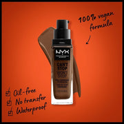NYX Professional Makeup Can't Stop Won't Stop Full Coverage Liquid Foundation - 22 Deep Cool V563-800897181123