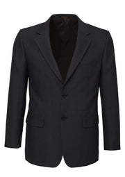 Mens Suit Jacket 2 Button Pinstripe Business Work Blazer Fully Lined - Charcoal - 102