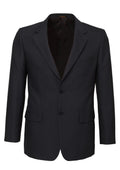 Mens Suit Jacket 2 Button Pinstripe Business Work Blazer Fully Lined - Charcoal - 117