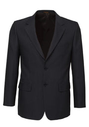Mens Suit Jacket 2 Button Pinstripe Business Work Blazer Fully Lined - Charcoal - 117