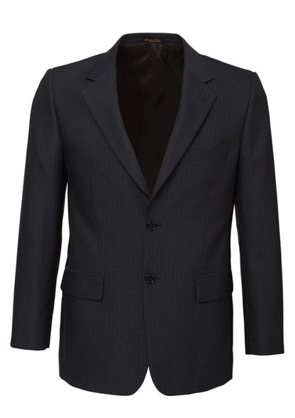 Mens Suit Jacket 2 Button Pinstripe Business Work Blazer Fully Lined - Charcoal - 137 V563-80211-CHARCL-137