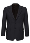 Mens Suit Jacket 2 Button Pinstripe Business Work Blazer Fully Lined - Charcoal - 97