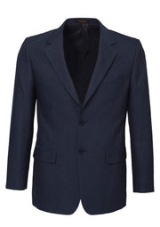 Mens Suit Jacket 2 Button Pinstripe Business Work Blazer Fully Lined - Navy - 117
