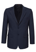 Mens Suit Jacket 2 Button Pinstripe Business Work Blazer Fully Lined - Navy - 97