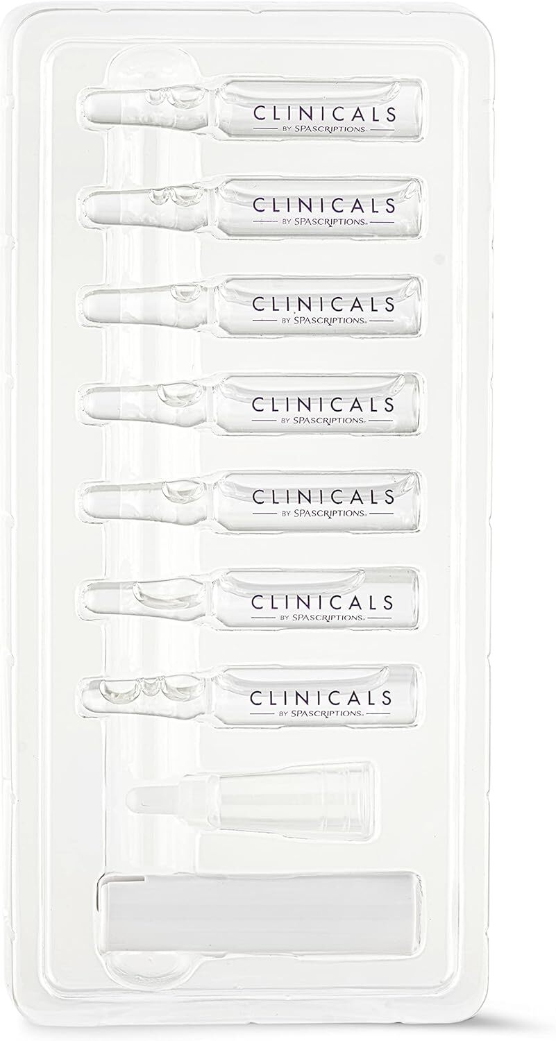 Spascriptions Clinicals Resurfacing Serum Ampoules 7-Pack 2.8ml Each Niacinamide Glycolic Acid PHAs Youthful V563-814655036976