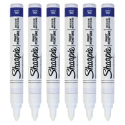 6x Sharpie Oil-Based Paint Markers in White Medium Point V563-81971-1PK_6X