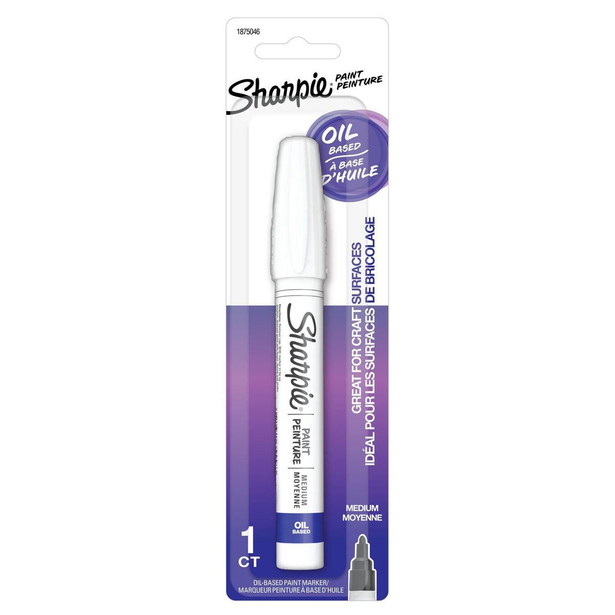6x Sharpie Oil-Based Paint Markers in White Medium Point V563-81971-1PK_6X