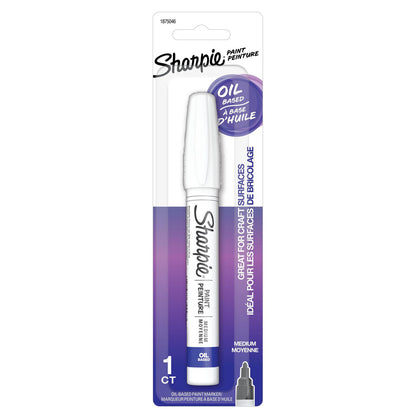 6x Sharpie Oil-Based Paint Markers in White Medium Point V563-81971-1PK_6X