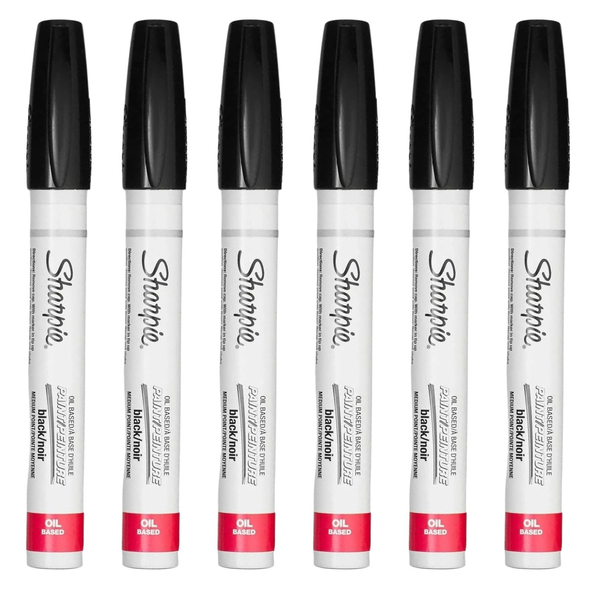 6x Sharpie Oil-Based Paint Marker - Medium Black V563-81972-1PK_6X
