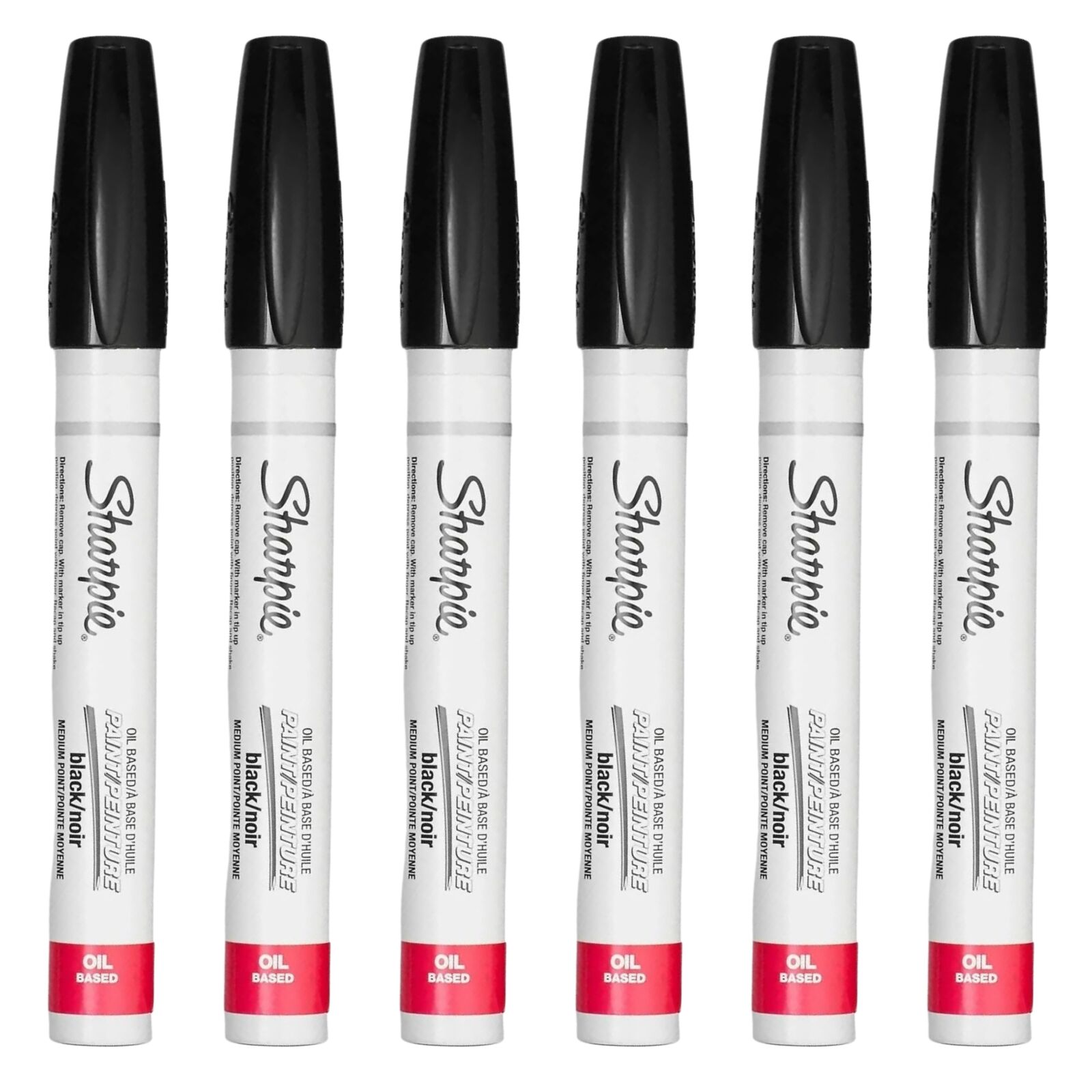 6x Sharpie Oil-Based Paint Marker - Medium Black V563-81972-1PK_6X