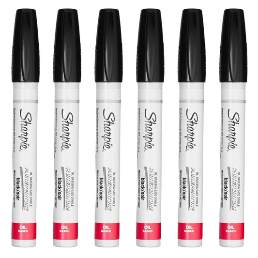 6x Sharpie Oil-Based Paint Marker - Medium Black V563-81972-1PK_6X