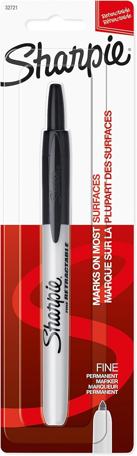 Sharpie Fine Point Retractable Permanent Marker - Black V563-81973-1PK