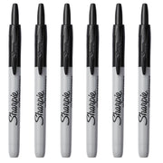 6x Sharpie Fine Point Retractable Permanent Markers - Black V563-81973-1PK_6X