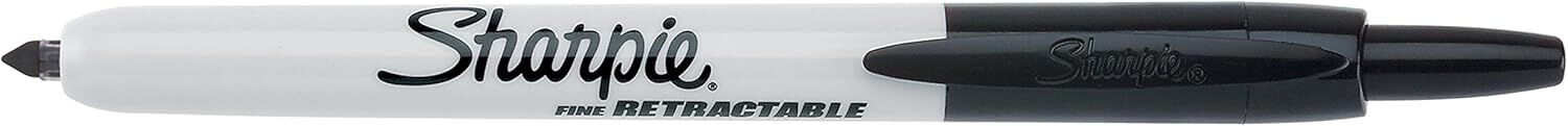6x Sharpie Fine Point Retractable Permanent Markers - Black V563-81973-1PK_6X