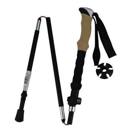 2x Telescopic Adjustable Hiking Pole Folding Walking Stick Adjustable Trekking 105cm - 125cm V563-82716-2PCS