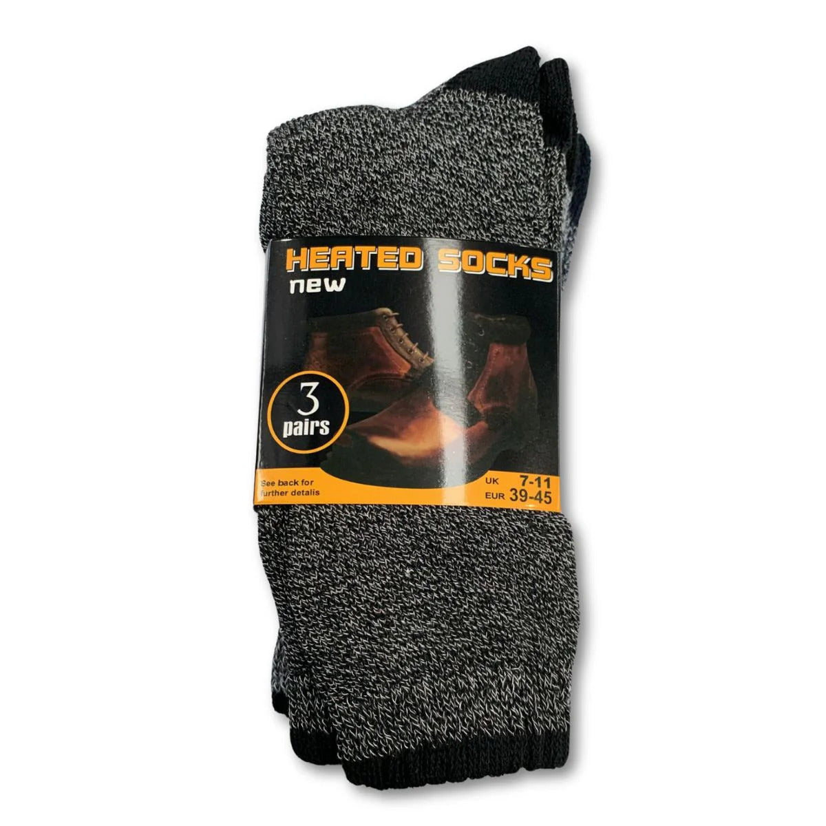 3 Pairs Mens THERMAL HEATED SOCKS Warm Winter Comfort Mens Work Size UK 7-11 V563-8590020100092-1PK_3PAIRS