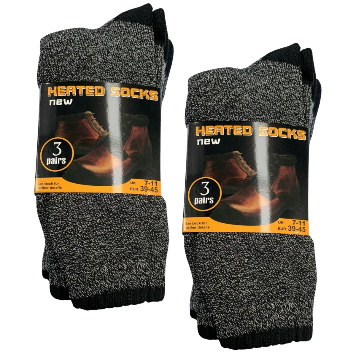 6 Pairs Mens THERMAL HEATED SOCKS Warm Winter Comfort Mens Work Size UK 7-11 V563-8590020100092-2PK_6PAIRS