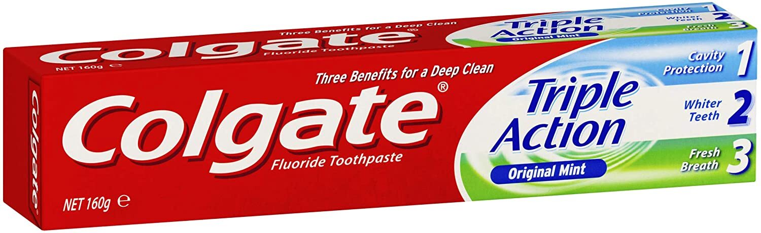 Colgate Triple Action Cavity Protection Whitening Toothpaste Original 160g V563-8850006323373
