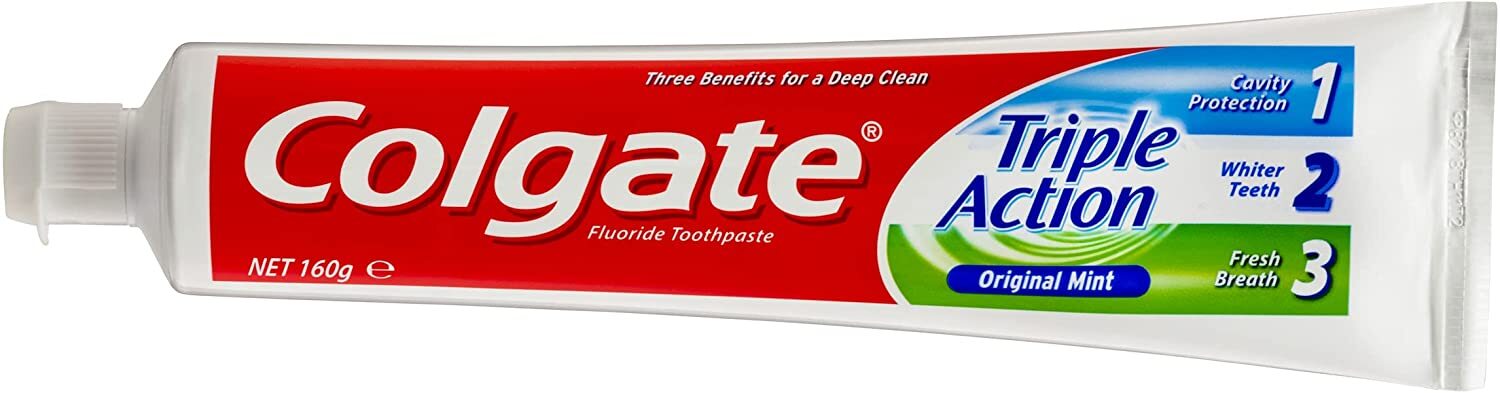 Colgate Triple Action Cavity Protection Whitening Toothpaste Original 160g V563-8850006323373
