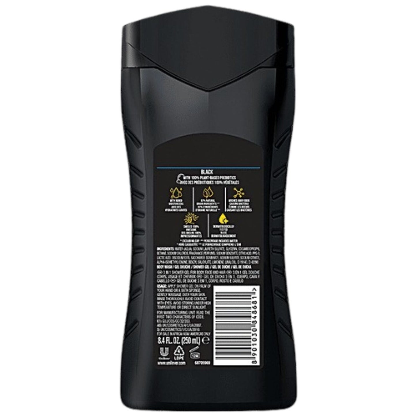AXE Black 3-in-1 Body Face Hair Wash for Men - Frozen Pear & Cedarwood - 250mL V563-8901030866746